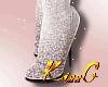 White Glitter Boots