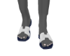 H Slippers White/NvyBlu