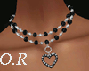 O.R Necklace Black Heart