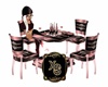 Pink Black Table