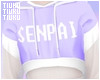 T! Crop Hoodie - Purple