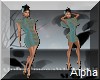 AO~Blue Green Gold dress