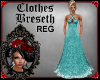 BS* Teal Lace Long Dress