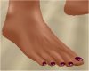 Purple toe nails