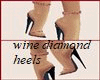 wine diamond heels