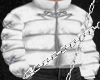 (M) White Grunge Puffer