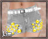 Gold Spiked Grey Shorts
