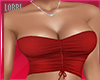 Red Ruched Top