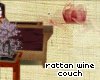 rattan wine couch