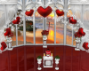 Red Heart Wedding Arch