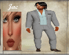 J~MEN L GRY SUIT BLUE SH