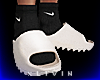 White Slide Black Socks