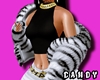 !C Zebra Fur Coat