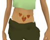 amber heart belly chain