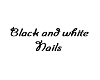 Black n White nails