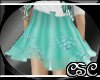 {CSC} Sakura Teal Skirt