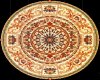 (X) Round Indian Rug red