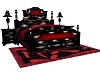 Gothic Red and Black Bed