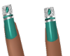 Teal Lista Nails