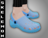 L* Blue Jelly Crocs