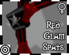 *m Red Glam Spats F