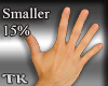 Smaller  Hands 15%