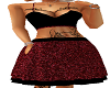{D}Black Red Skirt