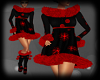 Black Red Snow Dress