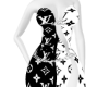 LV DRESS BLACK WHITE