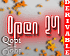 Open 24 H Red Neon