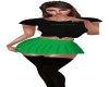 Sassy skirt outfit green