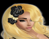 ~AJ~Black/GoldHairFlower