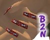 B2N-Red Lava Nails Long