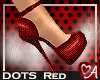 .a Pinup Heels Dots RED