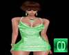 CD Mini Dress Green Glit