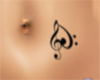 Black Music Key Tattoo