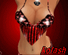 K*sexy top red strass