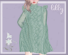 ruffle knit gown mint
