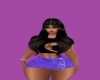 Black Top/Purple Shorts