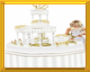 White/Gold Wedding Cake