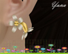 :Gold Flower Earrings: