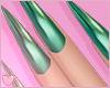 Emerald Stiletto Nails