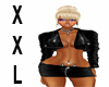 XXL Blk Leather Skirt