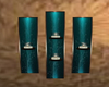 Teal Wall Candles