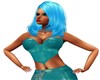 TEAL LEATHER CORSET