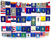 USA flags banner