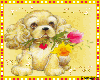 animted puppy with rose