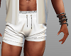 SR~ White Muscle Shorts