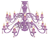 purple n pink chandelier