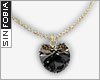 ::S::Onyx heart necklace